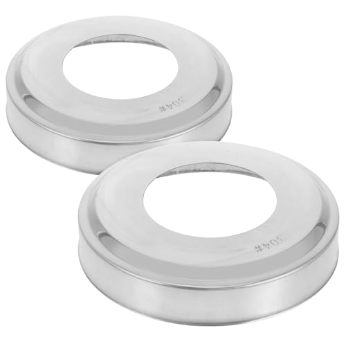 Abaodam 2 Piezas Escudos de Acero Inoxidable para Barandilla de Piscina Cubiertas Decorativas para Pasamanos de Escalera de Mejora la Estabilidad y Seguridad Compatibles con Escaleras