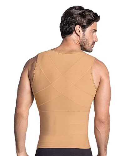 Leo Torso Toner - Full Compression Men Shaper - Nude, L #TOP1