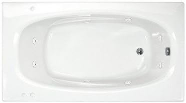 3666PWL St. Kitts 66" x 23" Rectangular Whirlpool Tub Drain Location: Left, Finish: White, Trim Finish: White