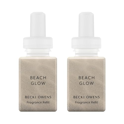 Pura & Becki Owens Home Scent Refill - Smart Home Air Diffuser - Up to 120-Hours of Luxury Fragrance per Refill - Spring & Summer Fragrance - 2 Pack, Beach Glow
