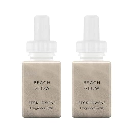 Pura and Becki Owens - Fragrance for Smart Home Air Diffusers - Room Freshener - Aromatherapy Scents for Bedrooms & Living Rooms - Odor Eliminator - 2 Pack - Beach Glow