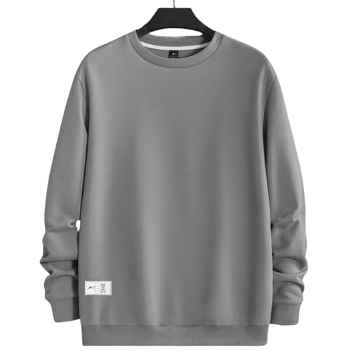 Image of PROSHARX Men's Essential Patch Sweatshirt | Warm, Fleece & Comfortable Round Neck Sweatshirt