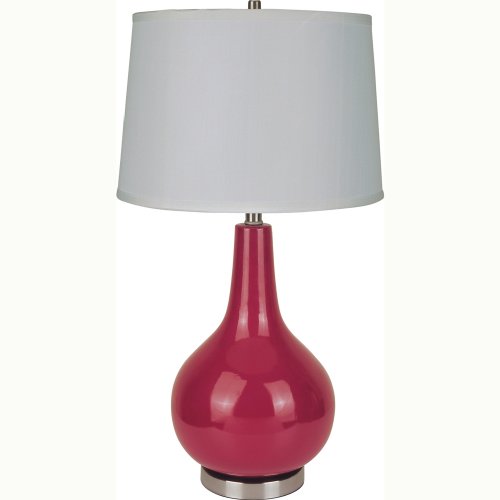 ORE International 6202RD Ceramic Table Lamp, 16.0" x 16.0" x 28.0", Red ORE International 6202RD Ceramic Table Lamp, 16.0" x 16.0" x 28.0", Red