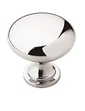 Rocky Mountain Goods Cabinet Pull Knob with Mounting Hardware - 1 1/4” Diameter - Heavy Duty Classic Round Design for Furniture, Drawers, Cabinets, Doors (1, Chrome)