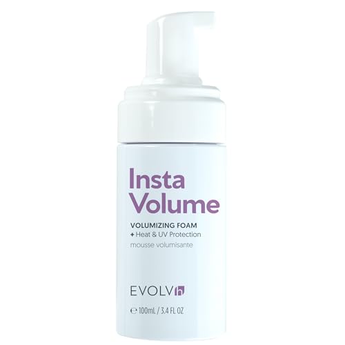 EVOLVh - InstaVolume Volumizing Foam with Heat + UV Protection | Vegan, Non-Toxic, Clean Hair Care (3.4 fl oz | 100 mL)
