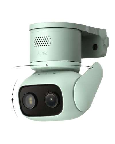 Image of eufy Security Indoor /Outdoor Camera C31, IP66, Spotlight-Free Color Night Vision,360 Coverage Pan and Tilt, AutoTracking,AI Human /Vehicle /Pet /Cry Detection,24 /7 Recording,Green (No Subscription)