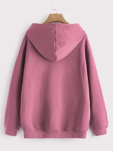 Image of SXV STYLE Hooded Pullover Solid Plain Unisex Cotton Oversized Baggy Sweatshirt Hoodie