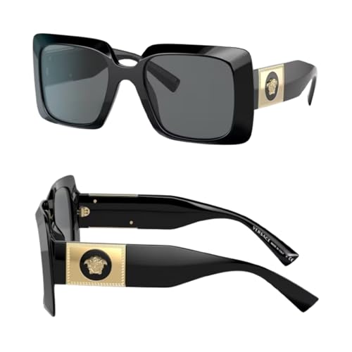 Versace VE4405 Rectangle Sunglasses for Women – Acetate Frame with Temples, eShades Eyewear Kit Included2