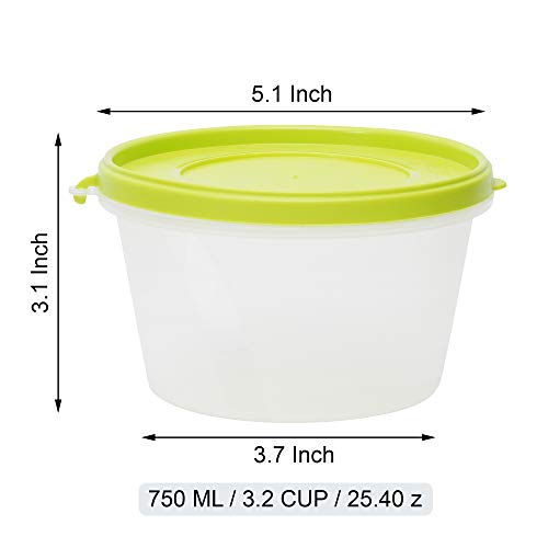 Image of Cutting EDGE 750ml Nesterware Food Storage Container Set of 6 for Pulses, Sugar, Tea, Cereals, Travelling, Spices, Office, Lunch Box (Green)