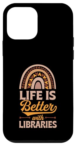 Life Is Better With Libraries �{�w�~�A�� ���C���{�[ �g�����f�B �{�[�z�[ �X�}�z�P�[�X iPhone 12 mini �p