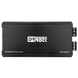 DR-1200.1 Amplifier Car Audio 1200 Watt Class D Subwoofer Amplifier Monoblock Highs Amp with Bass Knob Level Remote Control Car Amp 1200W Car Audio Amplifier