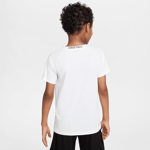 Nike Dri-FIT Pro Little Kids' Short Sleeve Top (86M786-001, White)2