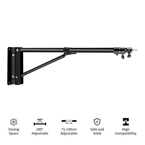 Selens Dreieck Wandmontage Auslegerarm 130cm, Triangle Boom Arm 180° Flexible Rotation Camera Wall Mount Galgen für… – Bild 7