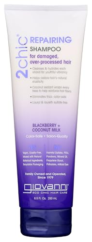 Shampooing Ultra Réparation Giovanni 2chic mûre et lait de coco pour nourrir les cheveux abîmés 250ml