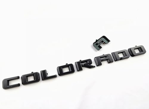 Image of Overlay Door Rear Emblems Letters 3D Badge Nameplate Replacement for 2023+ Colorado 3PCS (Matte Black)