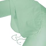 Minky Mooh naturbelassener Stillkissen-Bezug aus 100% Bio-Baumwolle - Für Dein XXL Stillkissen, Lagerungskissen oder Seitenschläferkissen - Waschbar bei 60°C - 190cm Länge, Perkal Mint