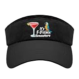Generic It is 5 Oclock Somewhere Caps Sun Visor Hats for Adult Golf Cap Uv Protection Baseball Cap, One Size-Medium, Allblack