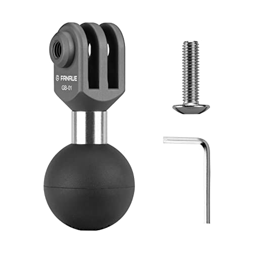 Adaptador de bola de 1 pulgada FANAUE GB-01 con anclaje robusto para GoPro 9
