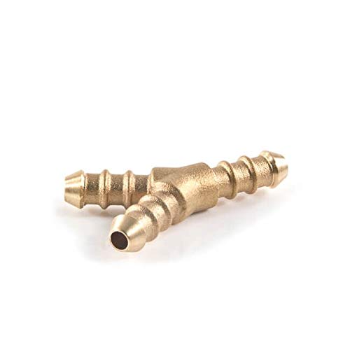 CPUK 3 WAY Y PIECE FULHAM NOZZLE GAS PIPE CONNECTOR FOR 8mm BORE ORANGE LPG LP PROPANE HOSE