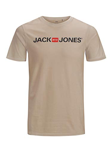 Jack & Jones Jjecorp Logo Tee SS Crew Neck Noos T-Shirt Herren Gr. M, Beige (Crockery) – Ansicht 1