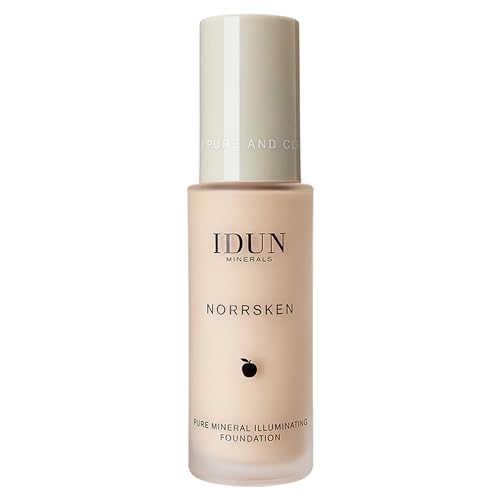 IDUN Minerals Liquid Norrsken Foundation - Silky Smooth Coverage - Luminous, Dewy Finish for Dry and Dull Skin - Water Resistant and Vegan Makeup - 203 Saga - Light Neutral - 1.01 oz