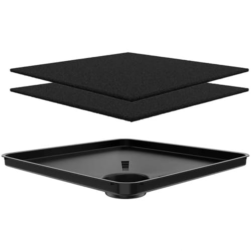 Toobop Large Square Transmission Oil Drain Pan with Splash Pads Heavy-Duty Fluid Catch Pan Compatible with 17892/87031 / 87032 Oil Drains Includes 2pcs 22 Anti-Splash Pads