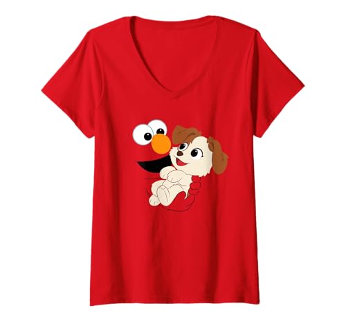T-shirt col V Sesame Street Elmo résolvant vos pannes d'inspiration
