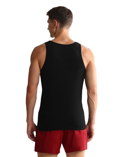 Image of U.S. Polo ASSN. Mens OEV05 Solid Cotton Vest - Pack of 2
