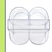 Lillian Tablesettings Cutlery Caddy Organizer 5 Compartment - Silverware Organizer & Napkin Holder - Clear