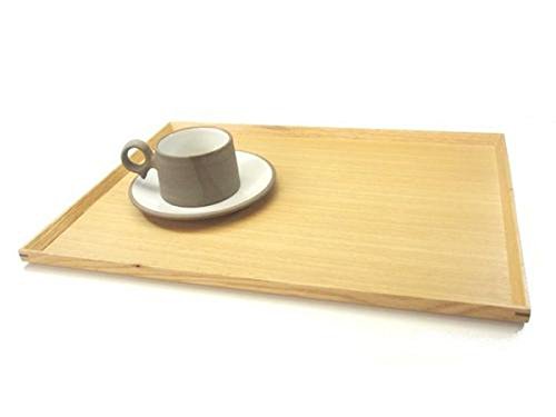 Amazon｜松屋漆器店 白木塗タモ製14.0寸長角お盆｜トレイ・盆