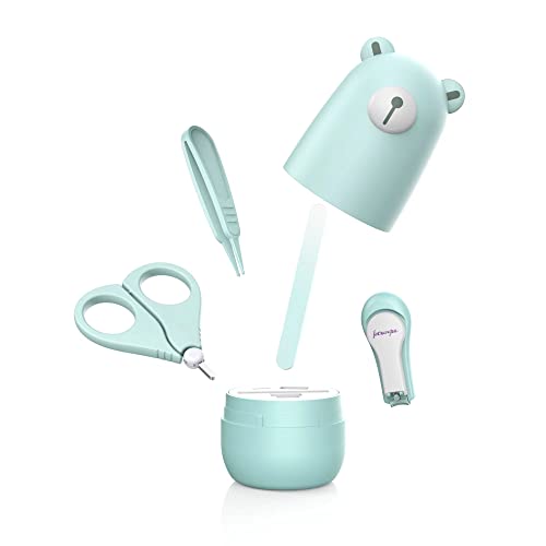 Image of Baby Nail Clippers Set, Baby Nail Kit with Cute Case, Infant Manicure and Pedicure Health Grooming Care Can for Newborn, Kids and New Parents As Shower Gifts (Blue Bear)