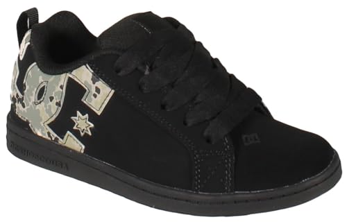 DC Boy's Court Graffik Skate Shoe, Black, 13 Little Kid