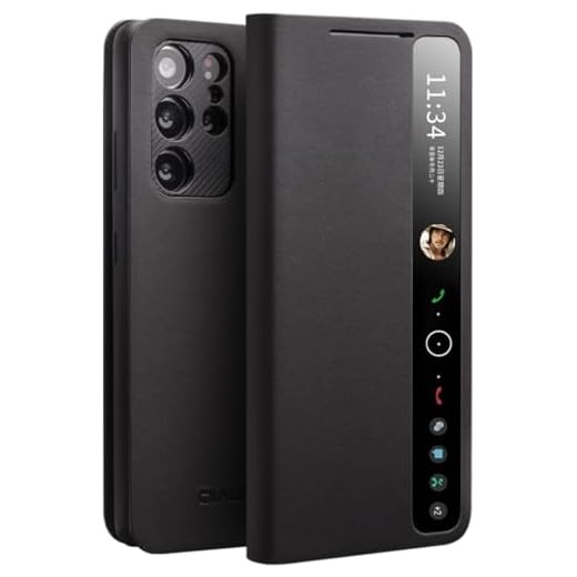 Capa de celular de couro inteligente para Samsung Galaxy S21 Ultra automática hibernar/despertar/coldre inteligente para Samsung S 21 Ultra. Capa para celular preta