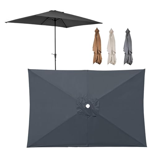 Lona rota: use este toldo de repuesto para sombrilla exterior de 3x3 m impermeable y gris 2
