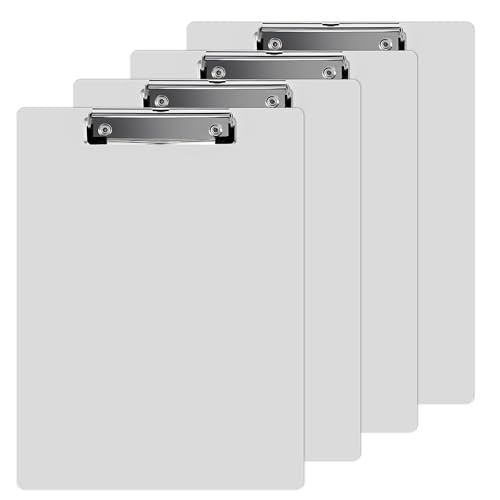Planchettes à pince en métal A4 finition aluminium brossé d'une durabilité supérieure