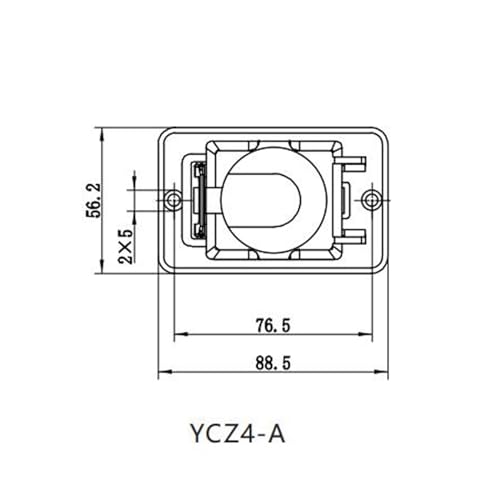 Interruptor electromagnético con botón pulsador YCZ4-A de 15A y 7 pines 2