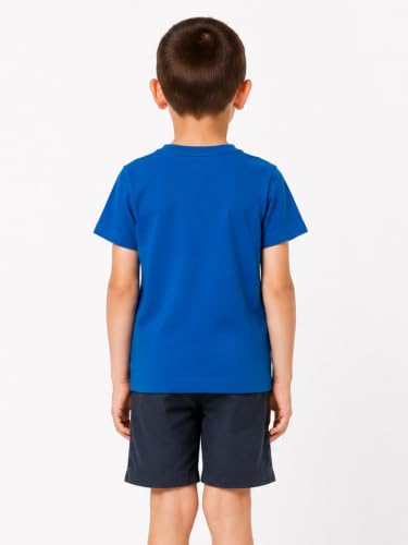 Image of LittleSpring Boys Girls T Shirt Rainbow Striped Cotton Crewneck Tees for Kids Fashion