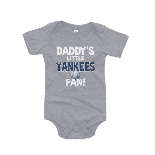 Image of NanyCrafts Baby's Daddy's Little Yankees Fan Bodysuit, Baby Yankees Fan