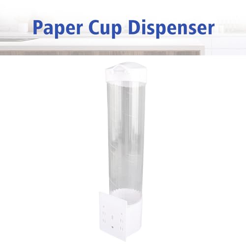 50 Becherhalter, Pappbecherspender, Kunststoff, Wassermaschine, Becherhalter, Wandmontage, Badezimmer, Pappbecherhalter, Spender für 7,5 cm Große Becher mit Staubschutz,