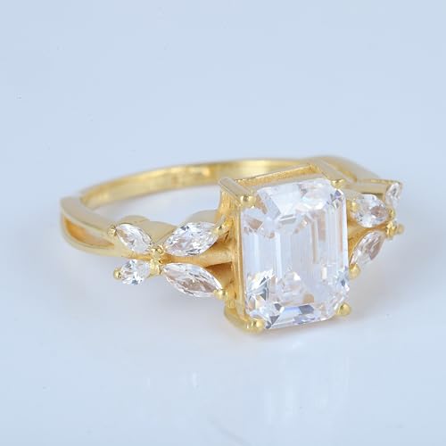 2.5CT Elongated Cushion Cut Moissanite Engagement Ring for Women 14K Solid Gold Nature-Inspired Wedding Anniversary Jewelry Promise Ring Gift for Her3