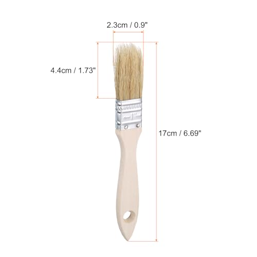 QUARKZMAN 96 Stück Pinsel 1 Breite Naturborsten Flachpinsel mit Holzgriff für Wand, Schränke, Zäune