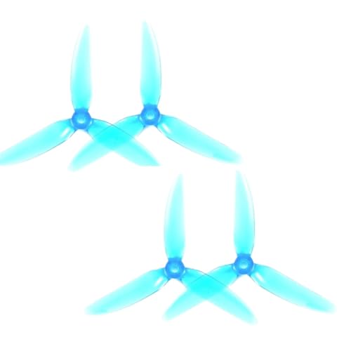 2ペア5x4。 3x3v2s 5043 V2プロペラ3-5x4。 3x3 PC小道具CW CCW RCドローンFPVレーシングフリースタイル5インチQuadcopterと互換性(2Pairs Blue)