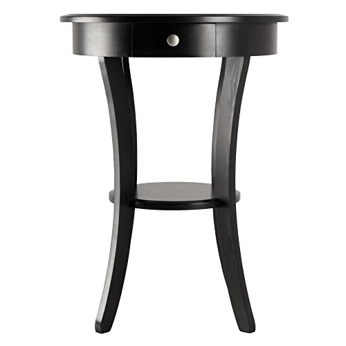 Winsome Wood Sasha Accent Table, Black, 20.00 X 20.00 X 27.00 Inches #TOP2