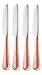 CAMBRIDGE, Stainless Silversmiths 20 Piece Indira Jessamine Flatware Silverware Set, Stainless Steel, Service for 4, Includes Forks/Knives/Spoons, Copper Finish