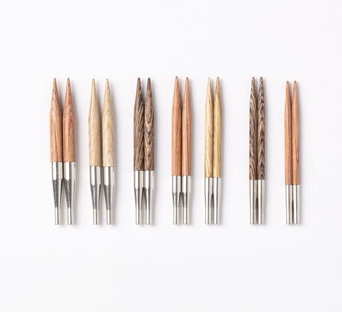 Image of Knit Picks Claudette Short Interchangeable Knitting Needles Set with Case | 7 sizes of 2.75 inch long knitting needles, sizes 4-10, includes cables, stitch markers, and endcaps.