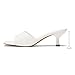 ZUVARI White Kitten Heel for Women Sandals Open Toe Stiletto 2 Inch Low Short Heel Dress Mules Small Heels Bridal Wedding Shoes 2026 Vintage Retro 90s Style Kitty Heels Cute Fashion Size 9.5