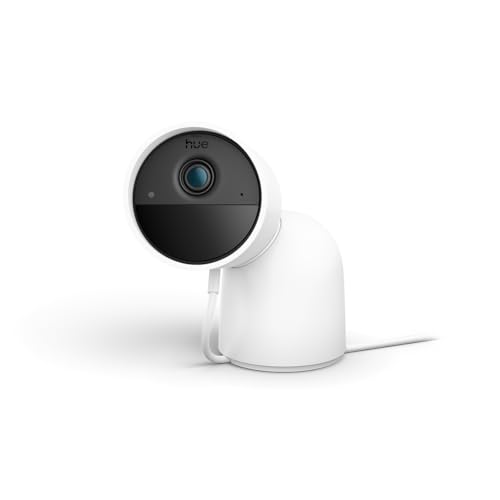 Philips Hue Secure Desktop Camera, Videocamera di sorveglianza, bianca