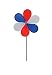 In the Breeze 6-Petal Fabric Patriot Flower Spinner, 12-Inch