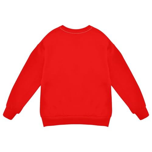 Kids Sweatshirt Basic Solid Long Sleeve Crewneck Pullover Lounge Boys Girls Fleece Lined Top2