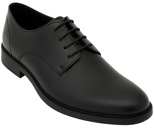 Chaussures Derby à Lacets pour garçon, Noires Mates - Chaussures de soirée pour Mariage Taille 24